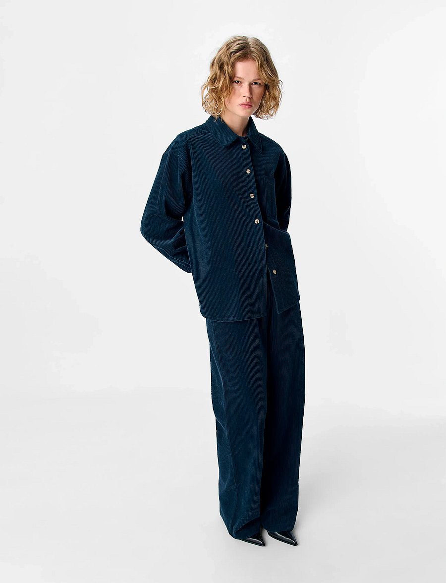 Object - OBJGALA L/S LO SHIRT NOOS - långärmade skjortor - sky captain - 4