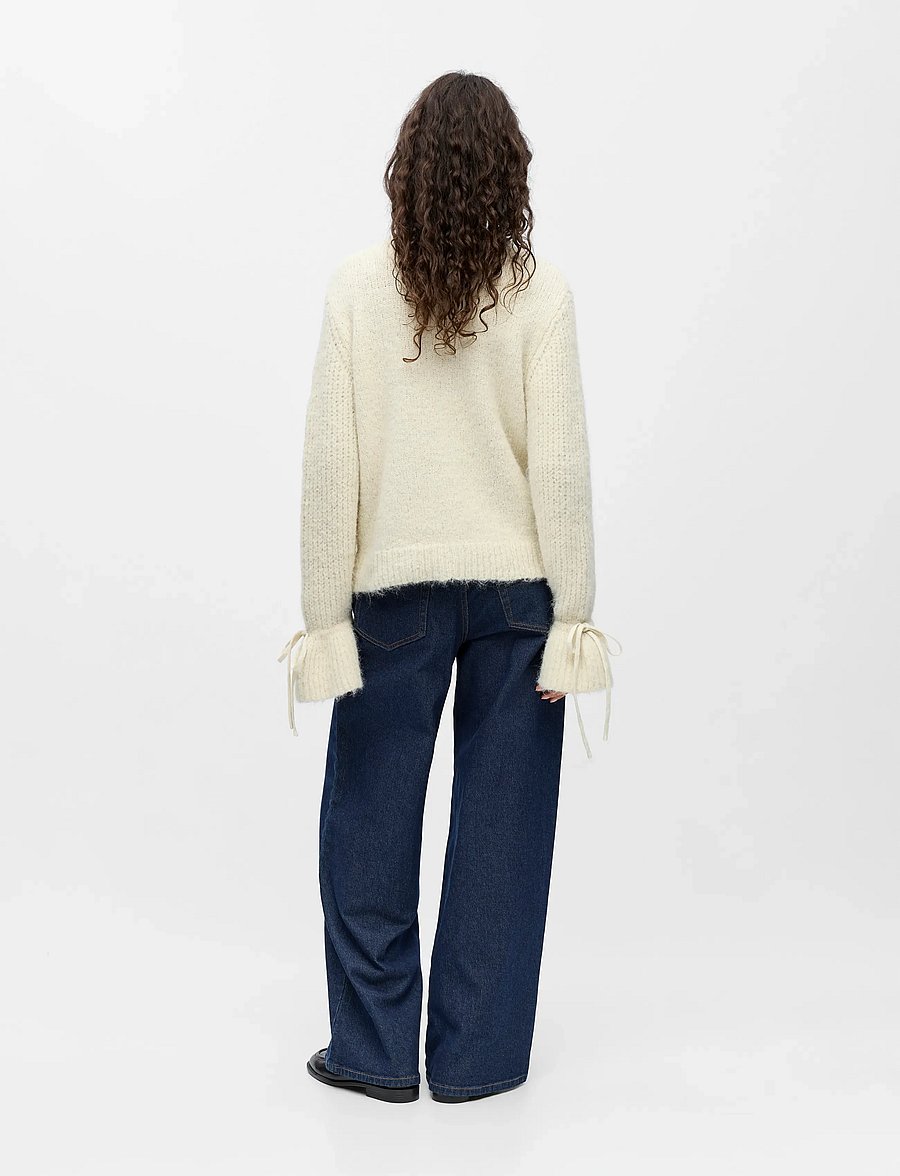 Object - OBJSALIKA L/S RE KNIT CARDIGAN 142 - cardigans - white sand - 2