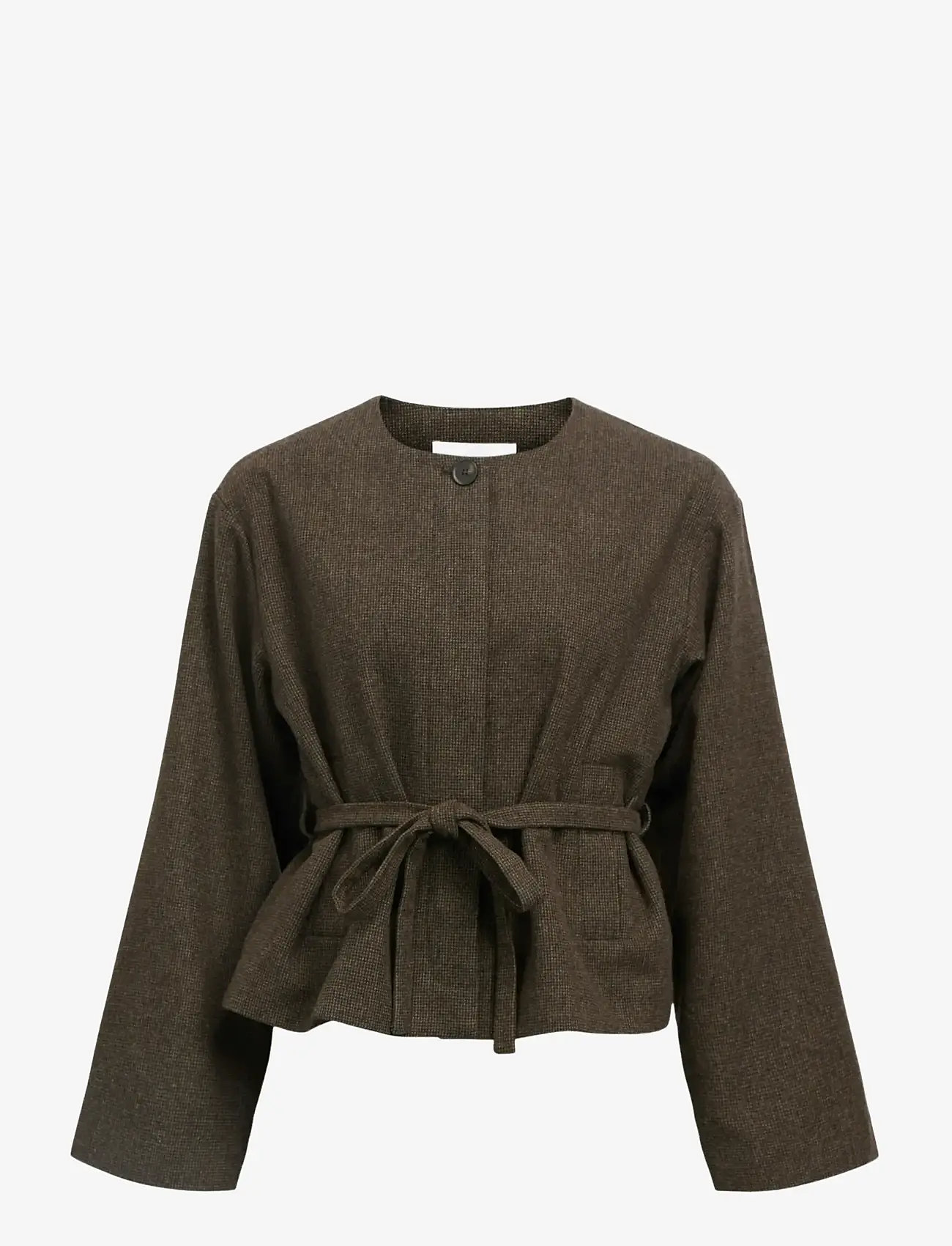 Object - OBJDARLA LO SHORT JACKET 142 - winterjacken - seal brown - 0