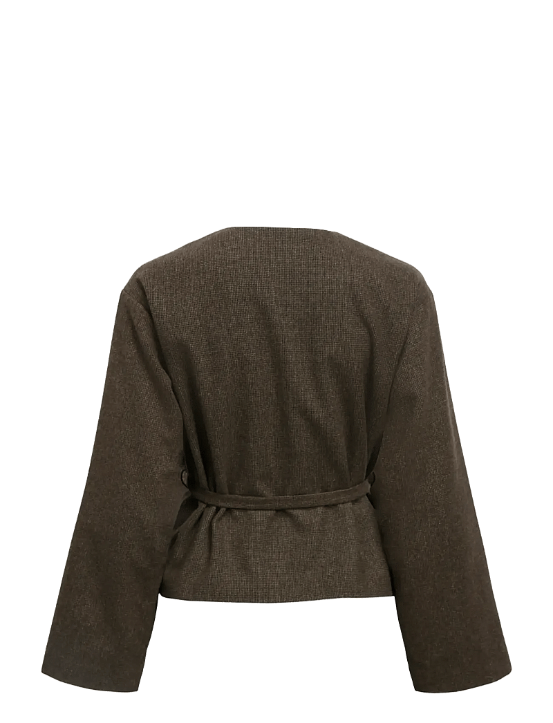 Object - OBJDARLA LO SHORT JACKET 142 - vinterjackor - seal brown - 2