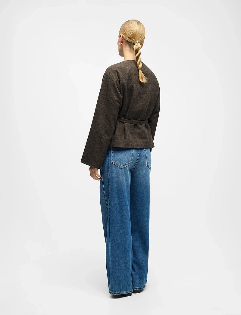 Object - OBJDARLA LO SHORT JACKET 142 - vinterjackor - seal brown - 3