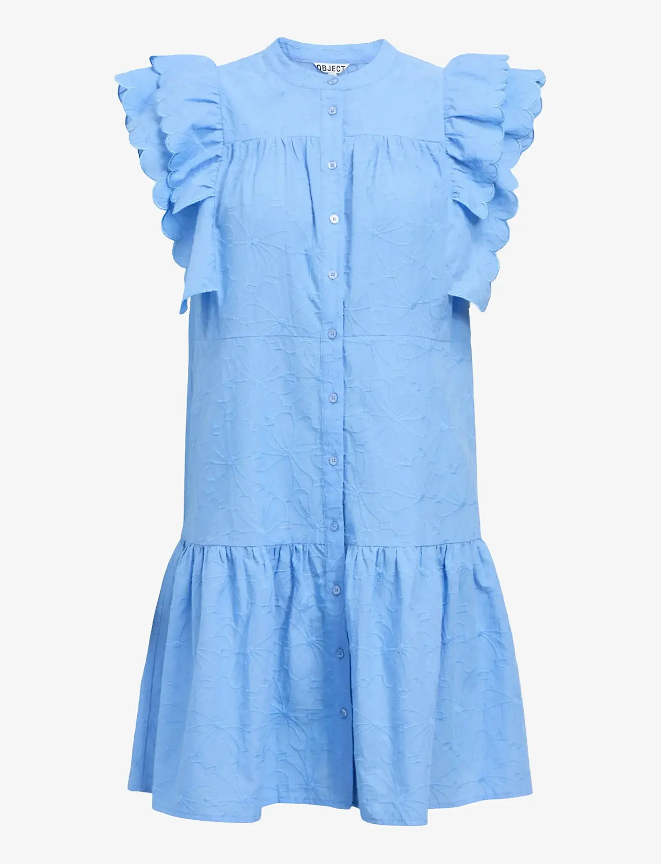 Object - OBJILLY HOPE S/S SHORT  DRESS E HS 25 - skjortekjoler - cornflower blue - 1