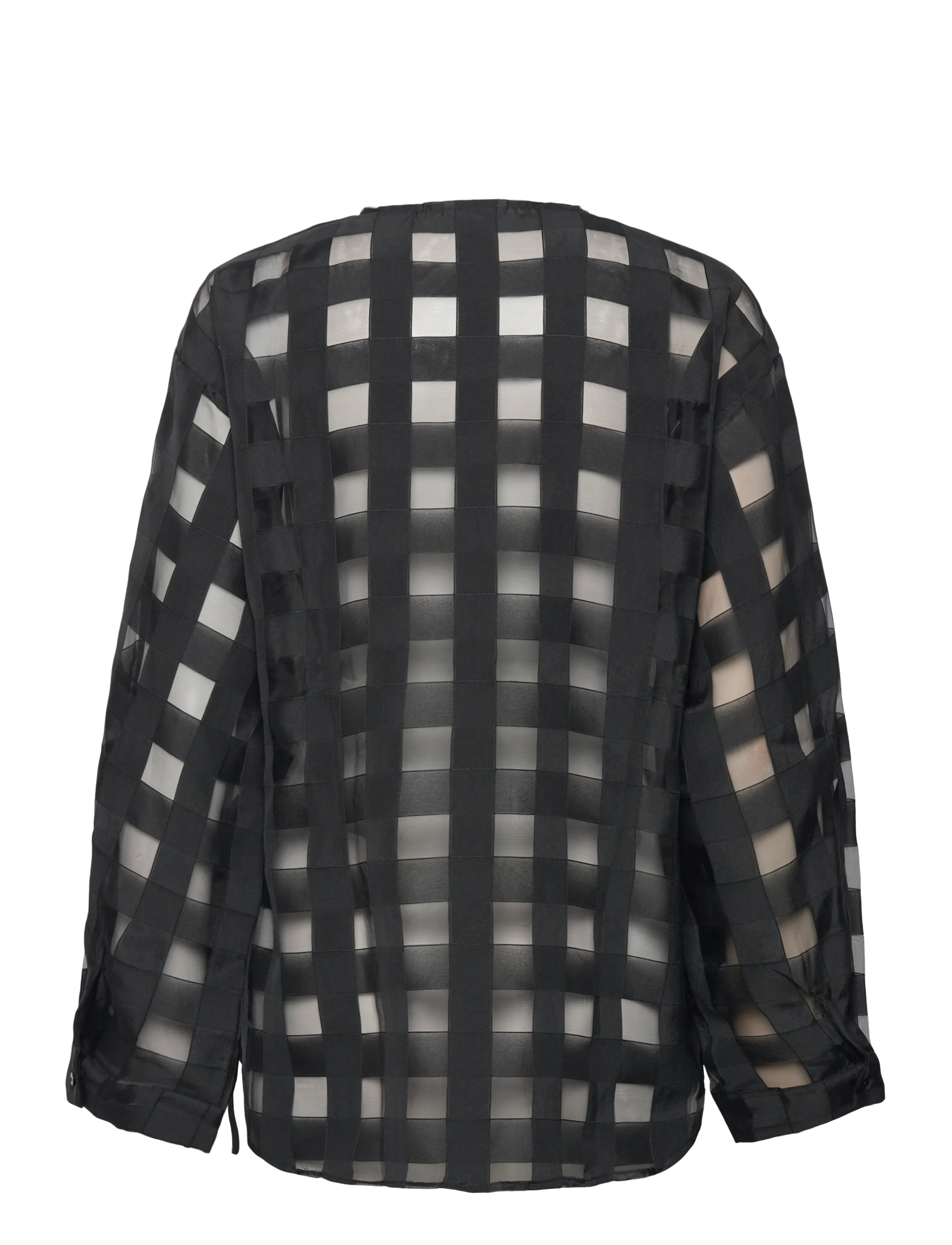 Object - OBJELMA L/S LO WRAP SHIRT 142 - långärmade blusar - black - 1