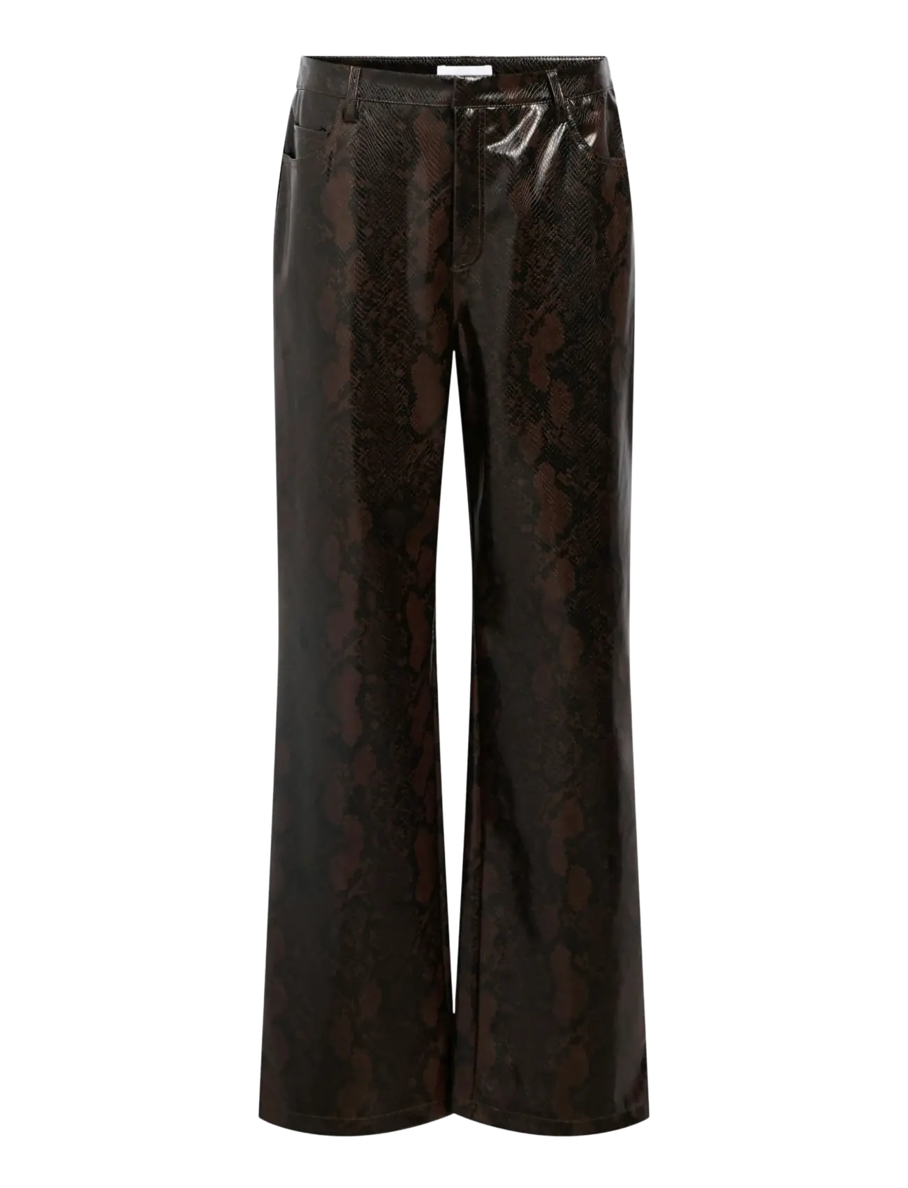 Object OBJEBBA HW STRAIGHT SNAKE PANT 141 - Object - SEAL BROWN / brown