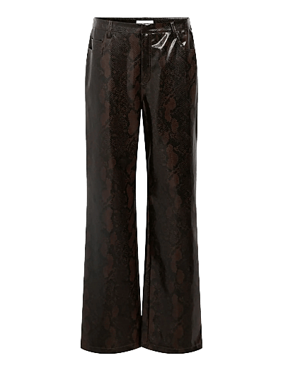 Object OBJEBBA HW STRAIGHT SNAKE PANT 141 - Lederhosen - SEAL BROWN / brown