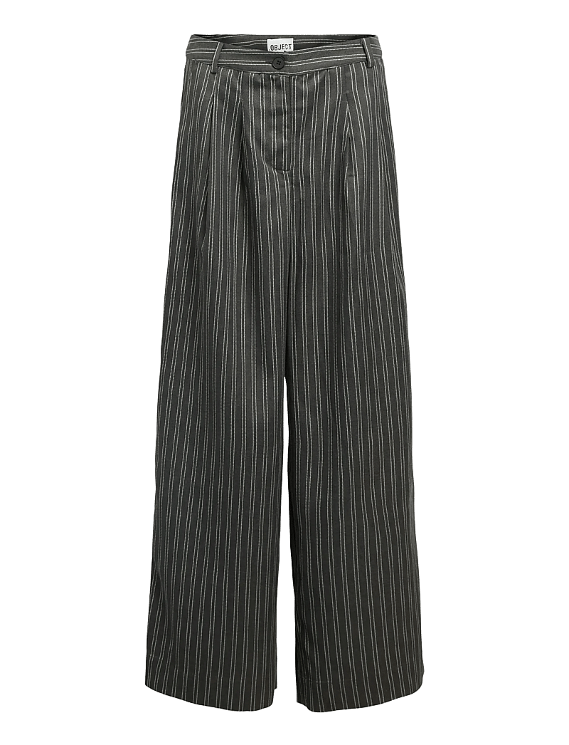 Object - OBJENNA LO MW PANT 142 - hosen mit weitem bein - ultimate grey - 1