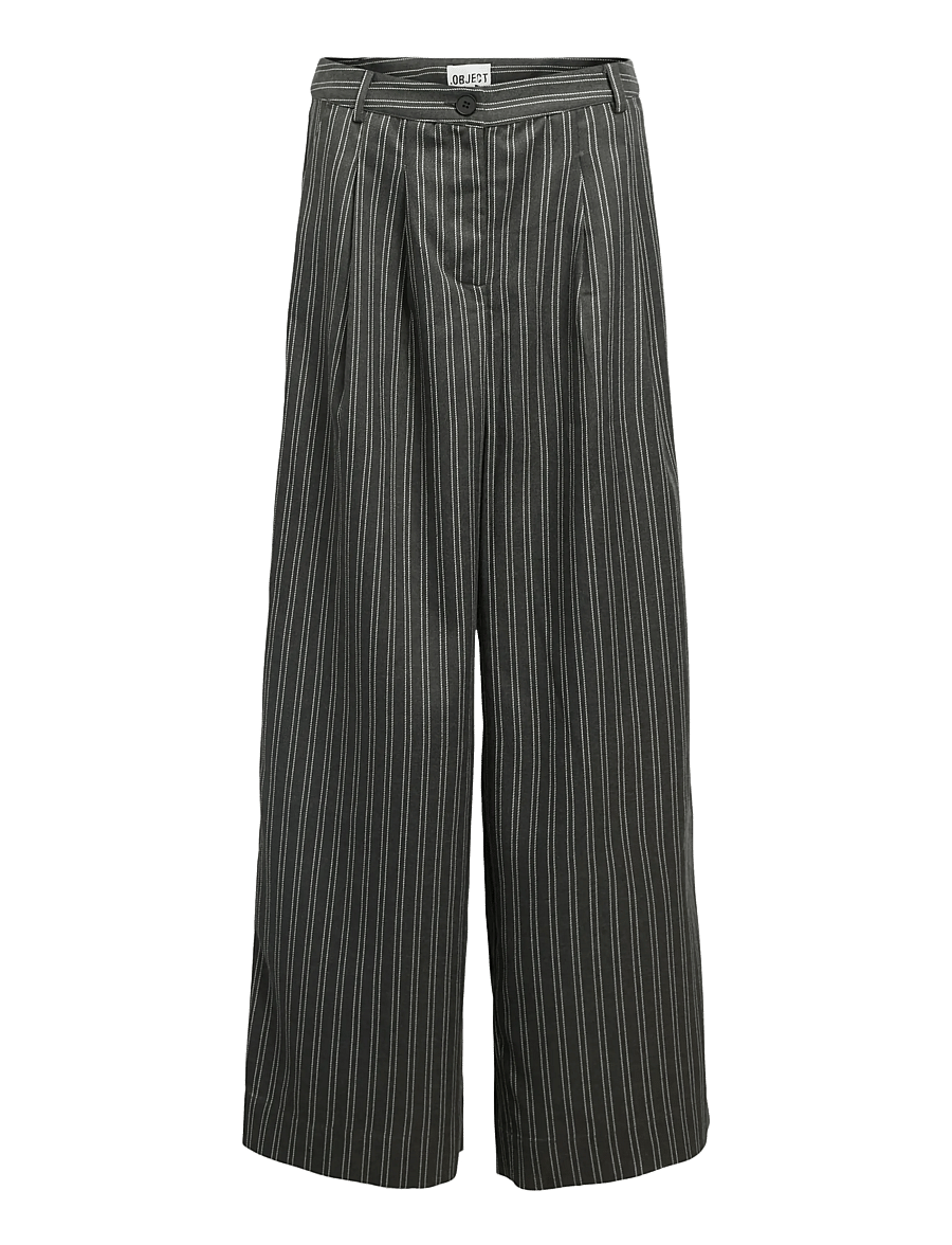 Object - OBJENNA LO MW PANT 142 - hosen mit weitem bein - ultimate grey - 1