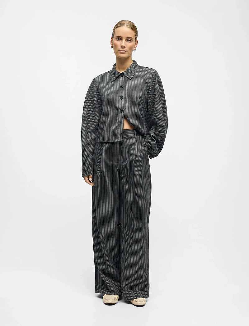 Object - OBJENNA LO MW PANT 142 - hosen mit weitem bein - ultimate grey - 4