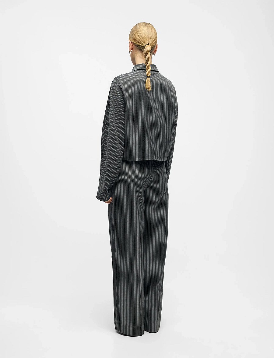 Object - OBJENNA L/S LO BARREL SHIRT 142 - krekli ar garām piedurknēm - ultimate grey - 2