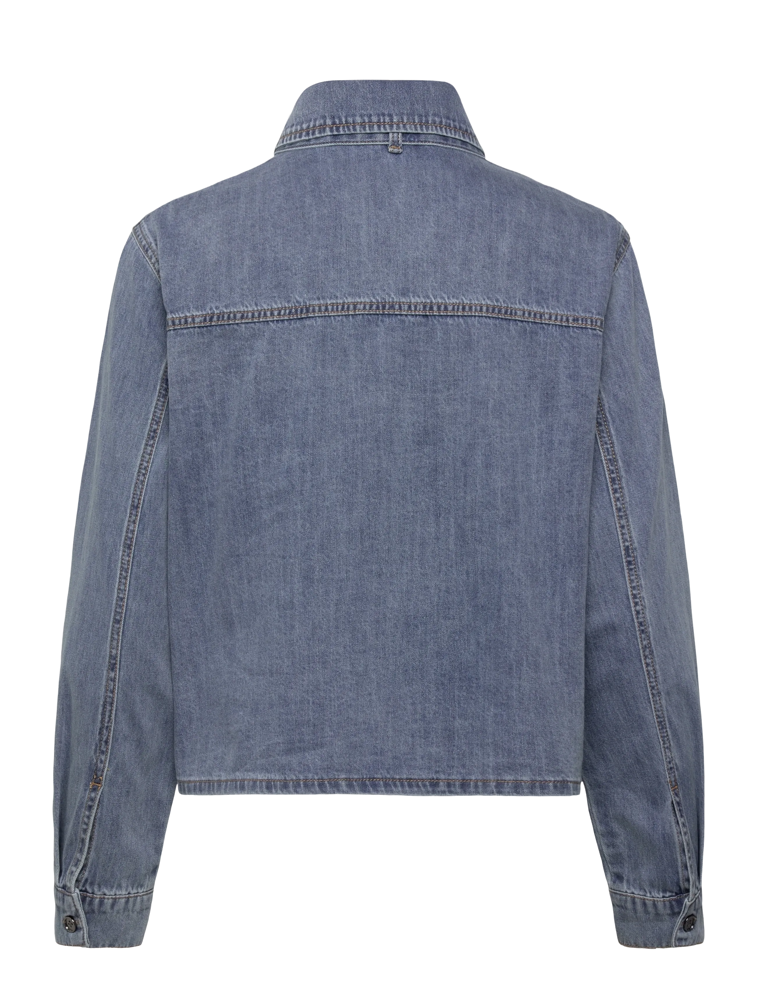 Object - OBJVILMA L/S RE SHORT DENIM SHIRT 142 - medium blue denim - 2