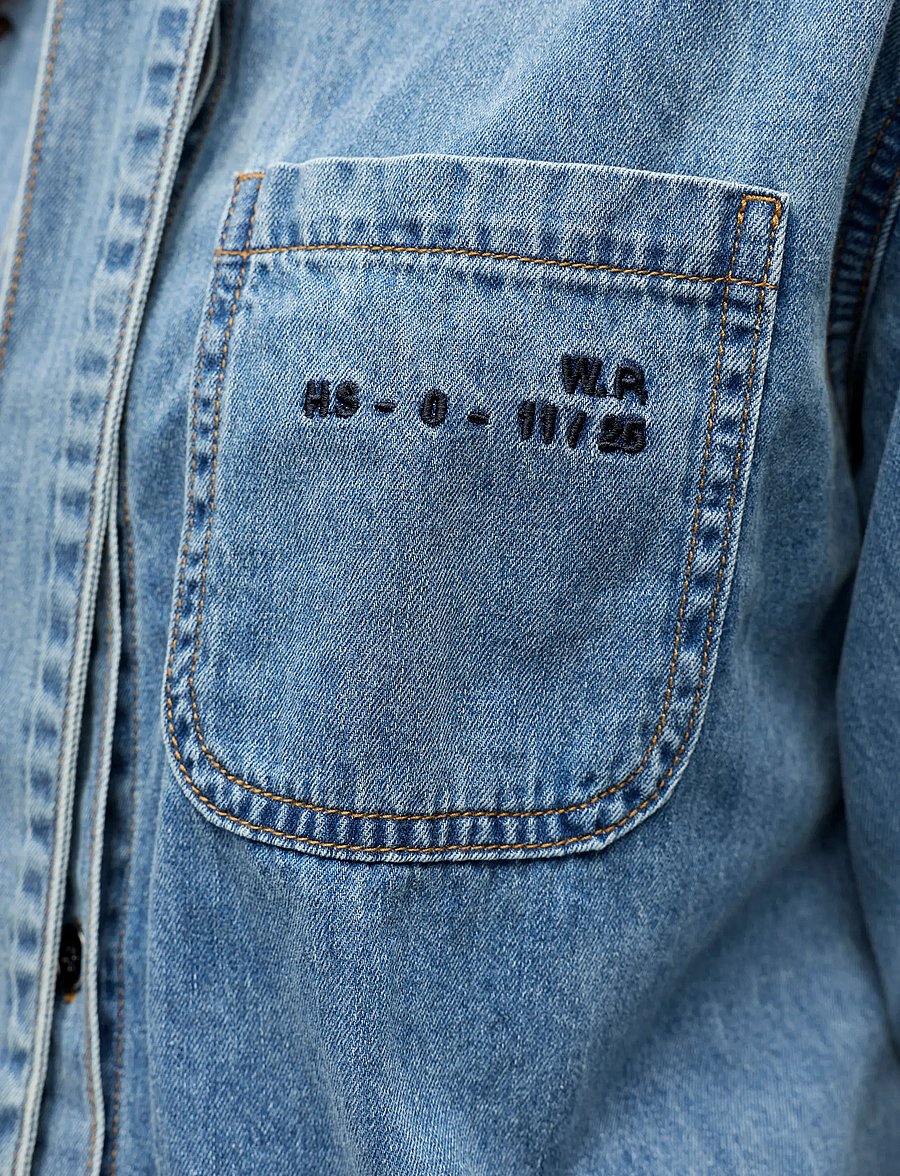 Object - OBJVILMA L/S RE SHORT DENIM SHIRT 142 - medium blue denim - 5