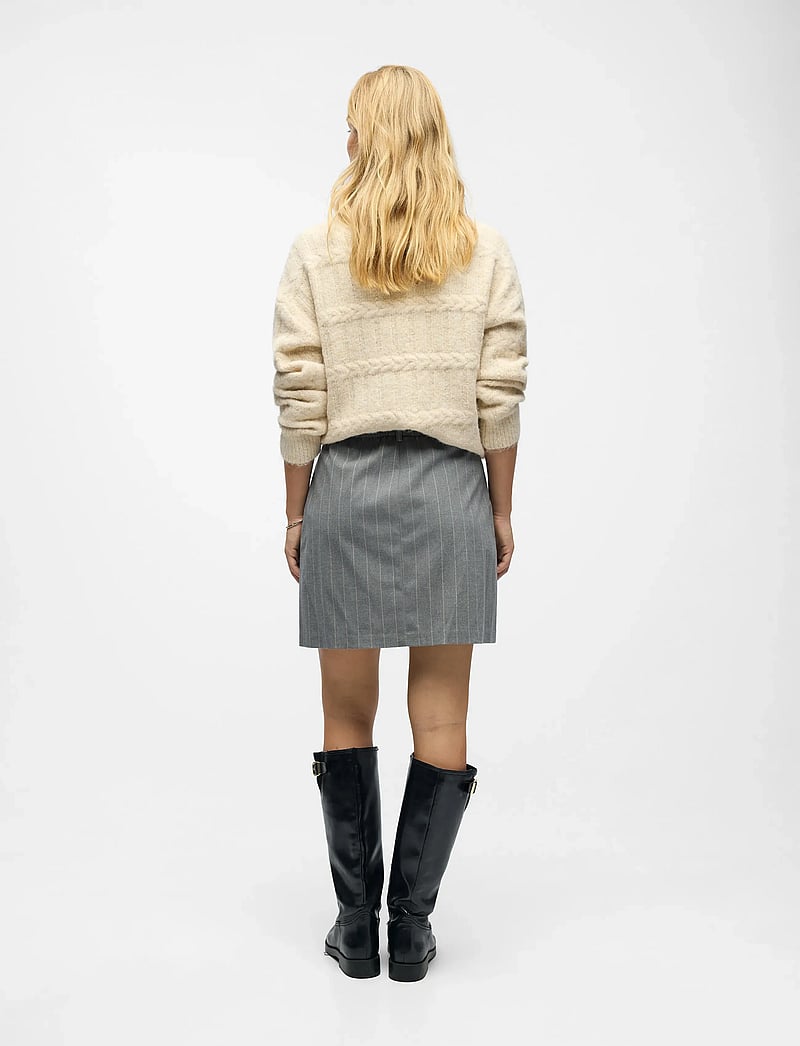 Object - OBJLISA MW SHORT SKIRT NOOS - korte nederdele - medium grey melange - 2