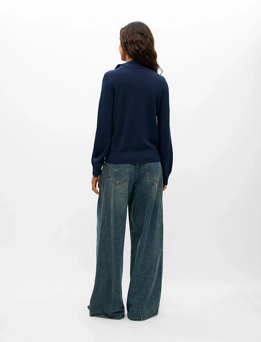 Object - OBJTHESS L/S RE BOW KNIT PULLOVER NOOS - pullover - dark sapphire - 2