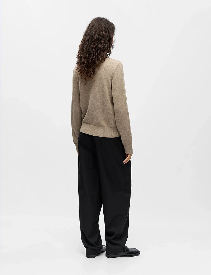 Object - OBJTHESS L/S RE BOW KNIT PULLOVER NOOS - pullover - desert taupe - 2