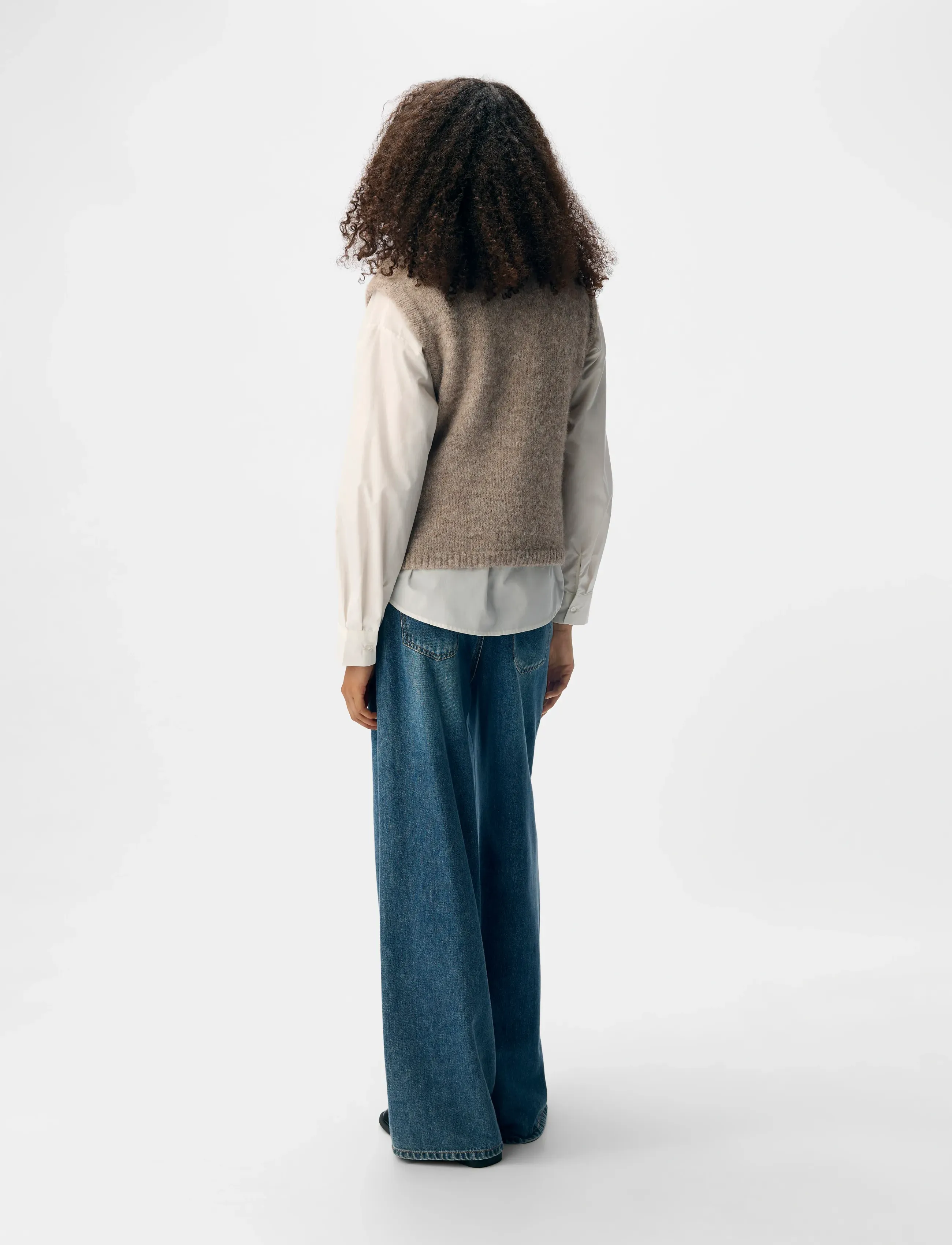 Object - OBJSAGGIA RE KNIT VEST CARDIGAN NOOS - kootud vestid - humus - 2