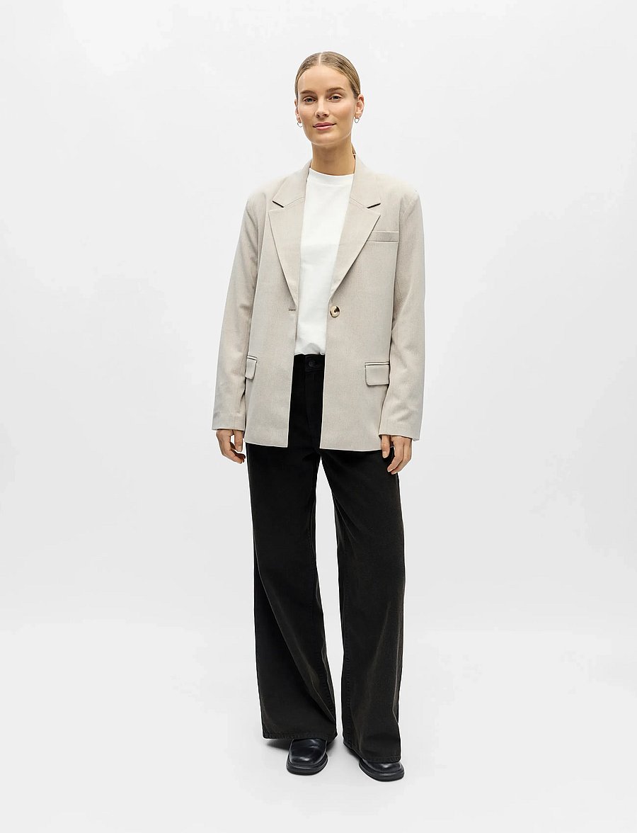 Object - OBJLISA LO BLAZER NOOS - einreihige blazer - humus - 3