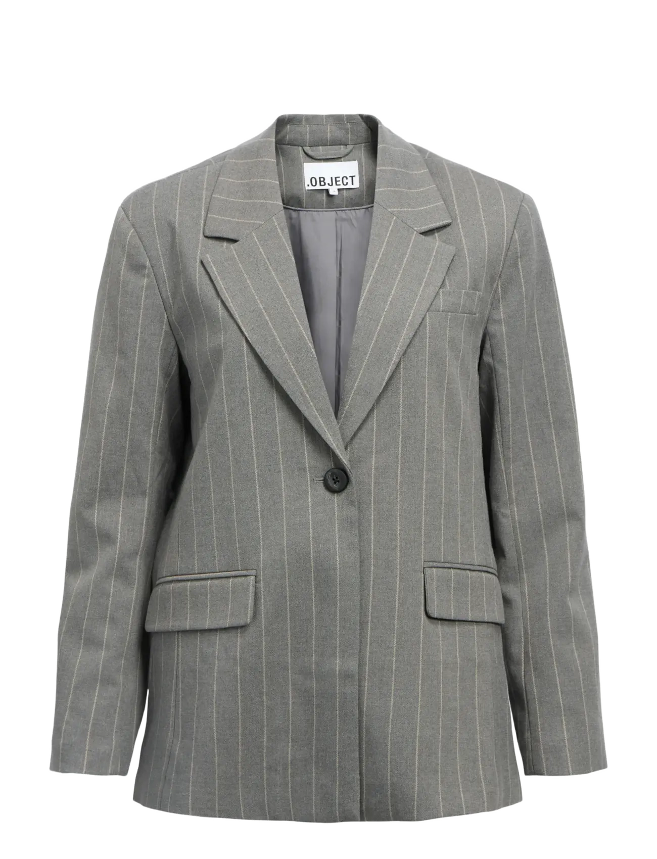 Object OBJLISA LO BLAZER NOOS - Tøj - MEDIUM GREY MELANGE / grey