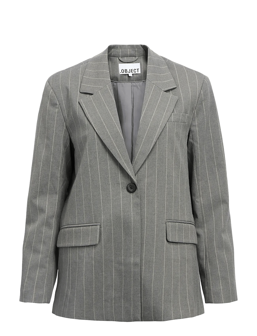 Object - OBJLISA LO BLAZER NOOS - einreihige blazer - medium grey melange - 1