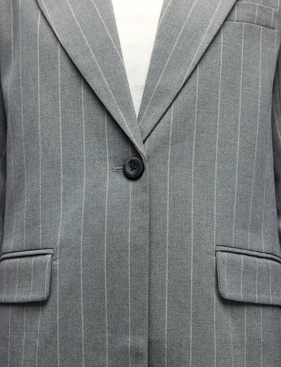 Object - OBJLISA LO BLAZER NOOS - einreihige blazer - medium grey melange - 4