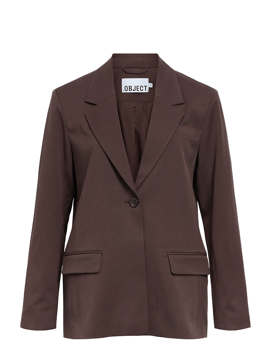 Object - OBJLISA LO BLAZER NOOS - einreihige blazer - seal brown - 1
