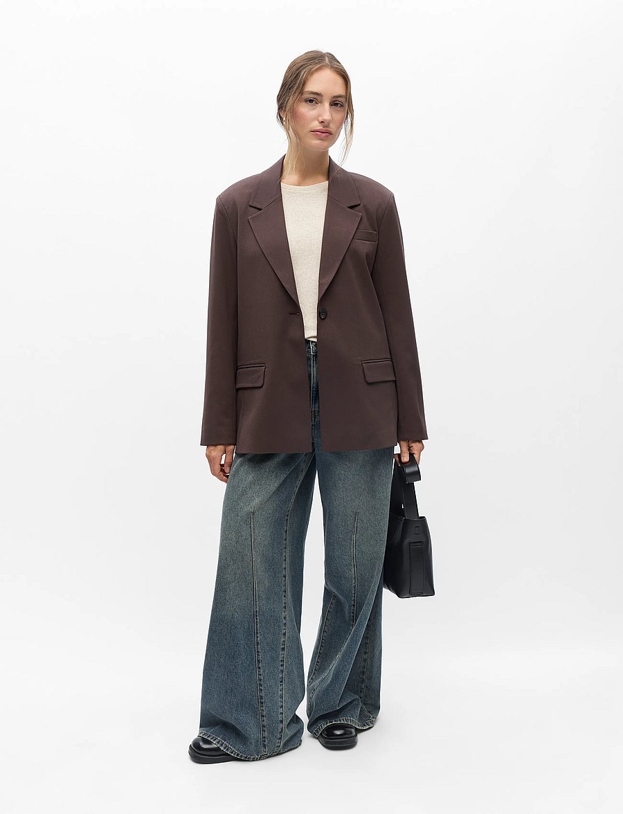 Object - OBJLISA LO BLAZER NOOS - einreihige blazer - seal brown - 3