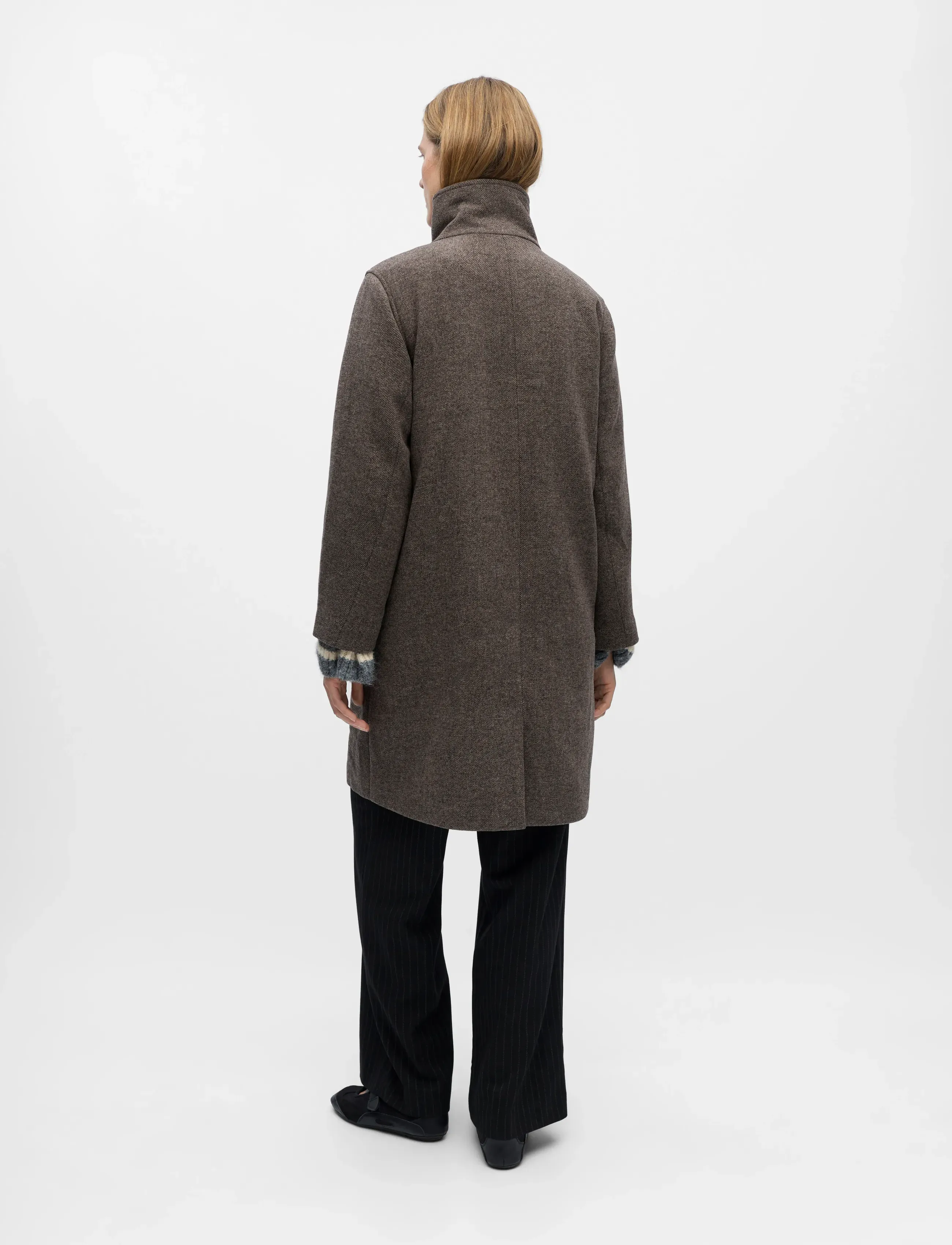 Object - OBJRIKIS RE LONG COAT 140 DIV - wollmäntel - morel - 2