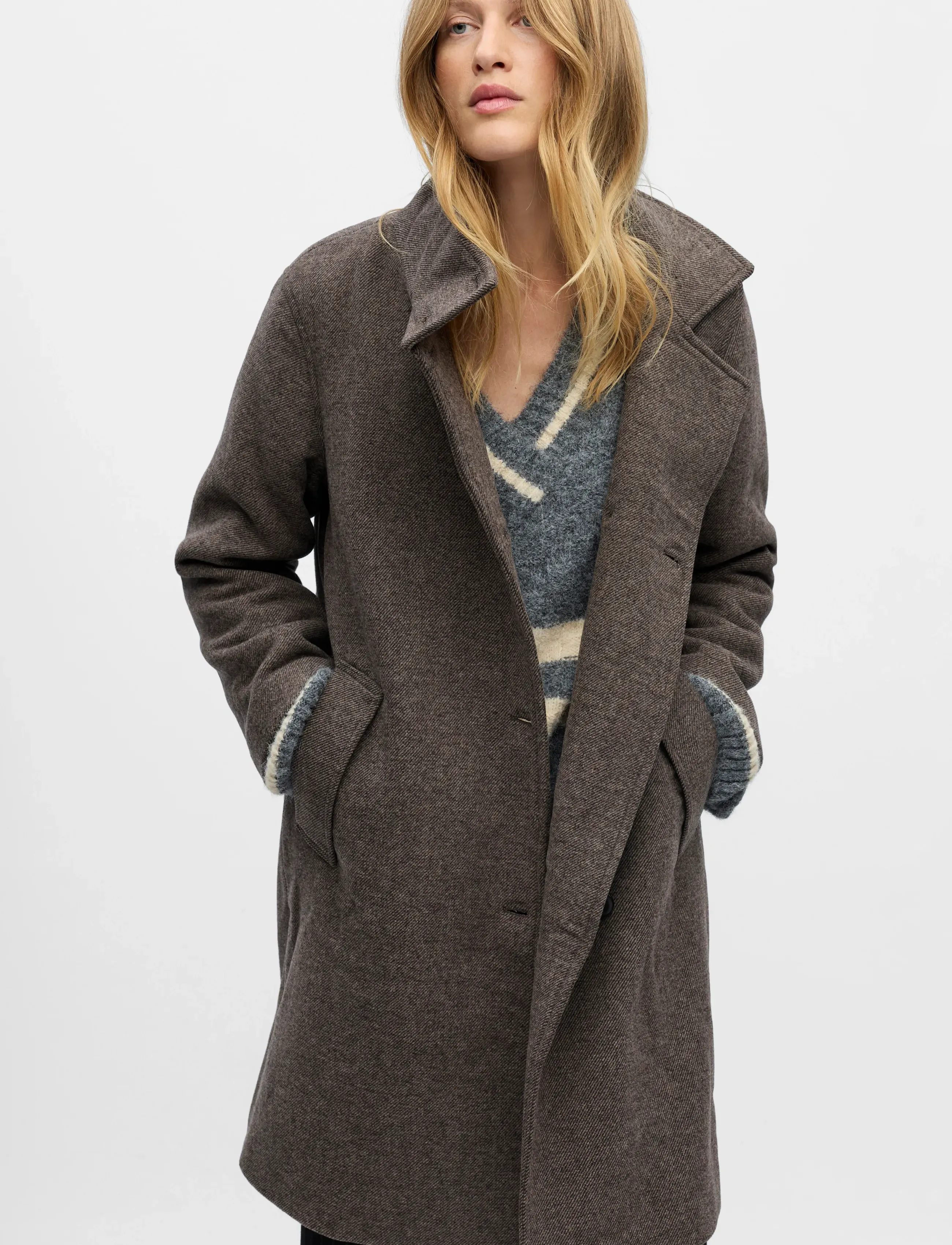 Object - OBJRIKIS RE LONG COAT 140 DIV - wollmäntel - morel - 3