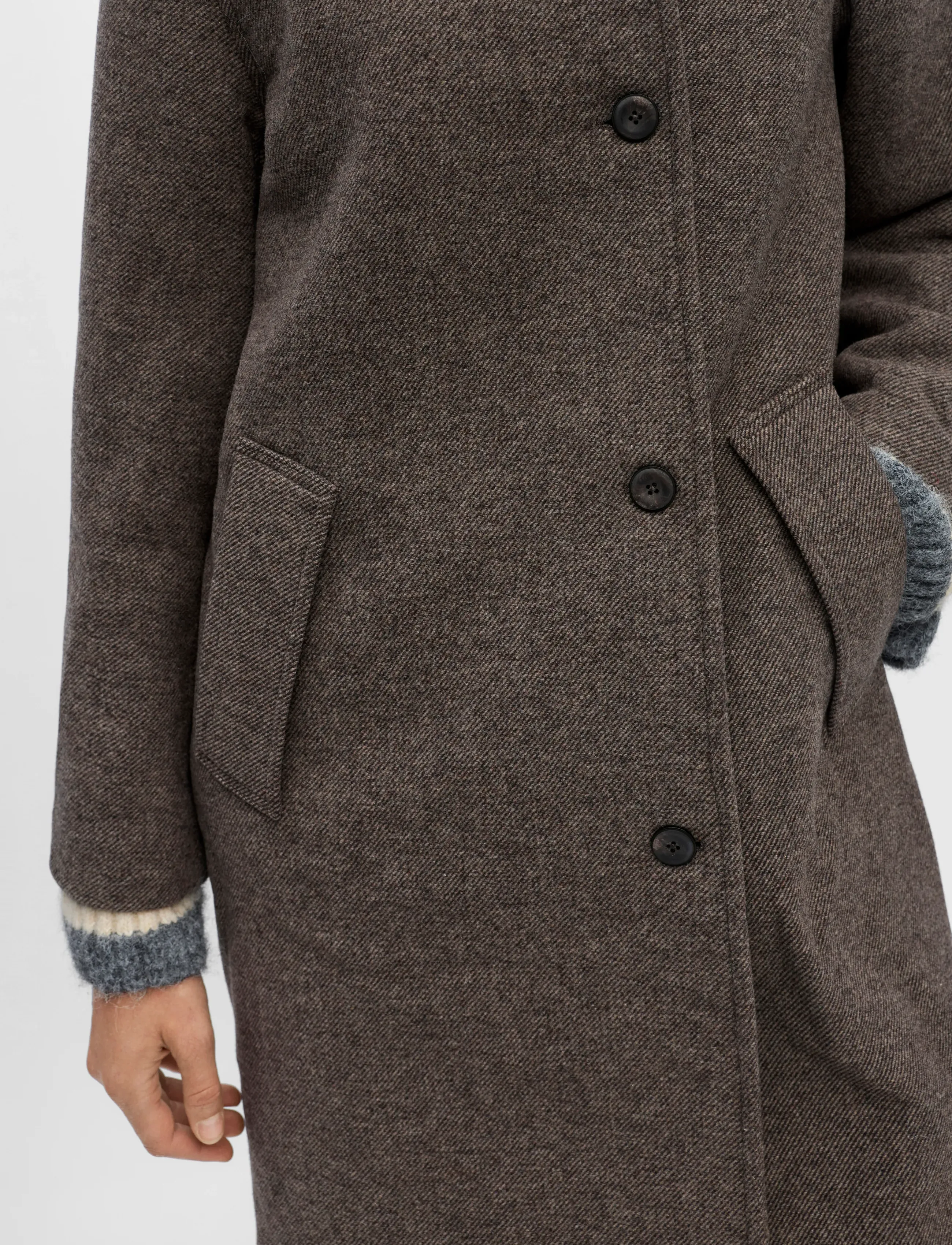 Object - OBJRIKIS RE LONG COAT 140 DIV - wollmäntel - morel - 5