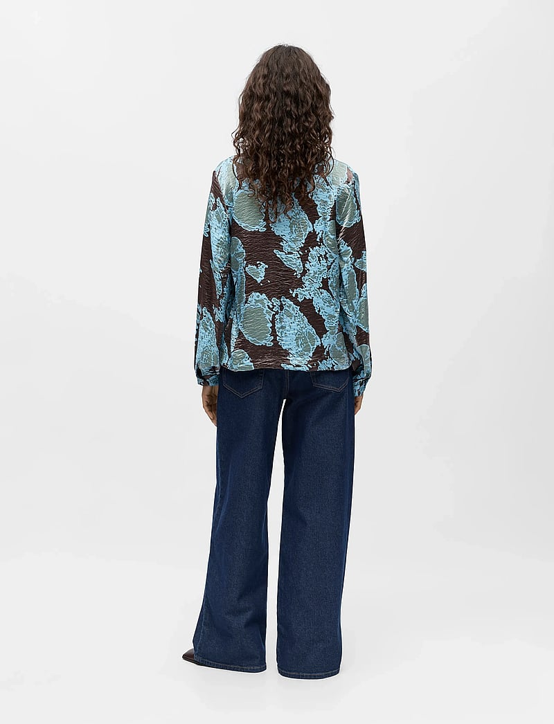 Object - OBJYEVA L/S RE V-NECK TOP 142 - langärmlige blusen - seal brown - 2