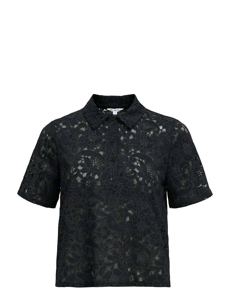 Object - OBJBIANCA S/S LO POLO TOP NOOS - poloer - black - 1