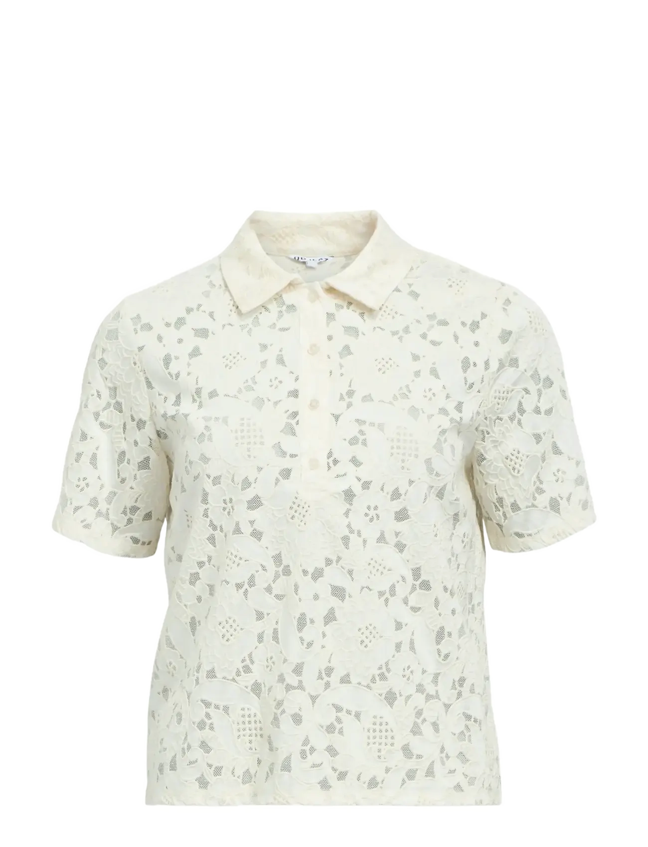Object OBJBIANCA S/S LO POLO TOP NOOS - Kläder - WHITE SAND / cream
