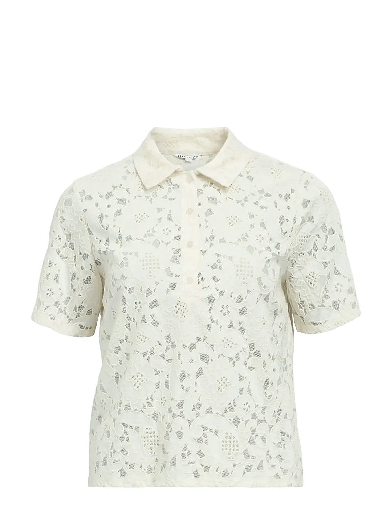 Object - OBJBIANCA S/S LO POLO TOP NOOS - poloer - white sand - 1