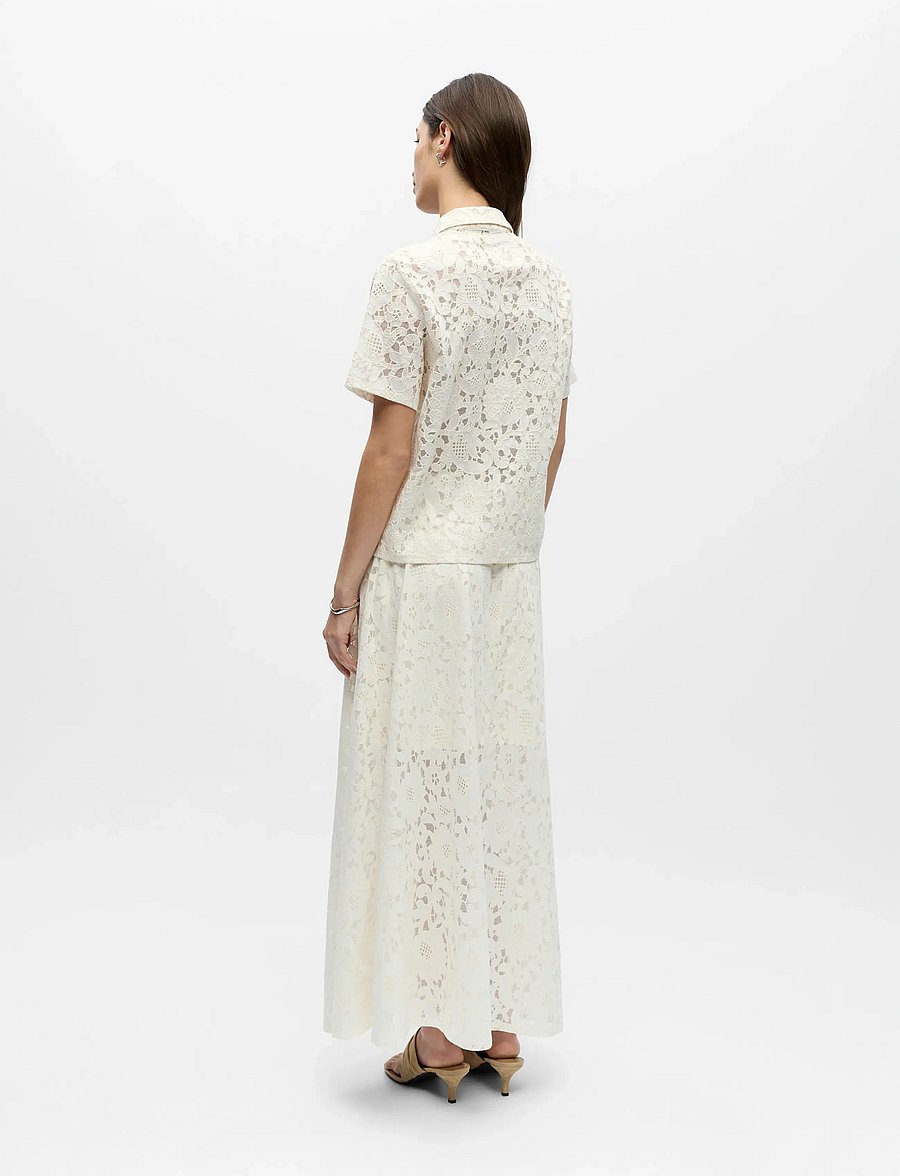 Object - OBJBIANCA S/S LO POLO TOP NOOS - pikéer - white sand - 2