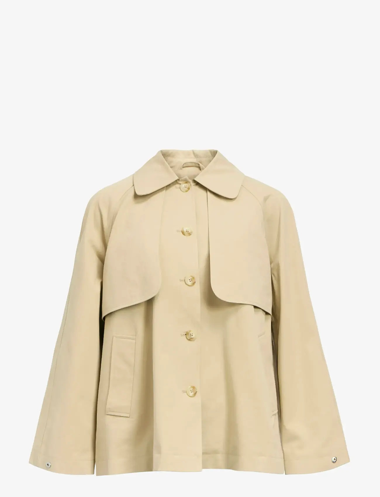 Object - OBJPAULA RE L/S TRENCH JACKET NOOS - overtøj - humus - 1