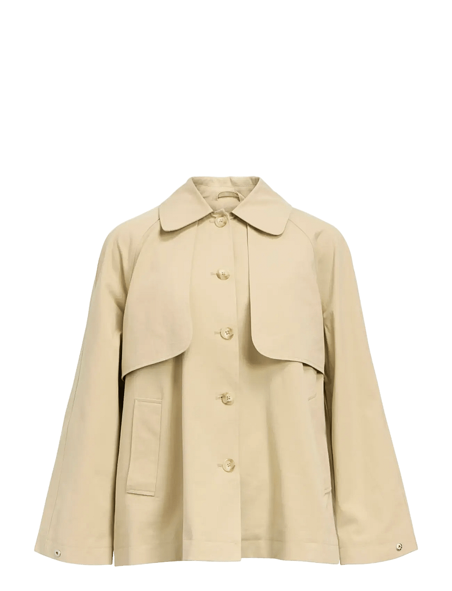 Object - OBJPAULA RE L/S TRENCH JACKET NOOS - frühlingsjacken - humus - 1