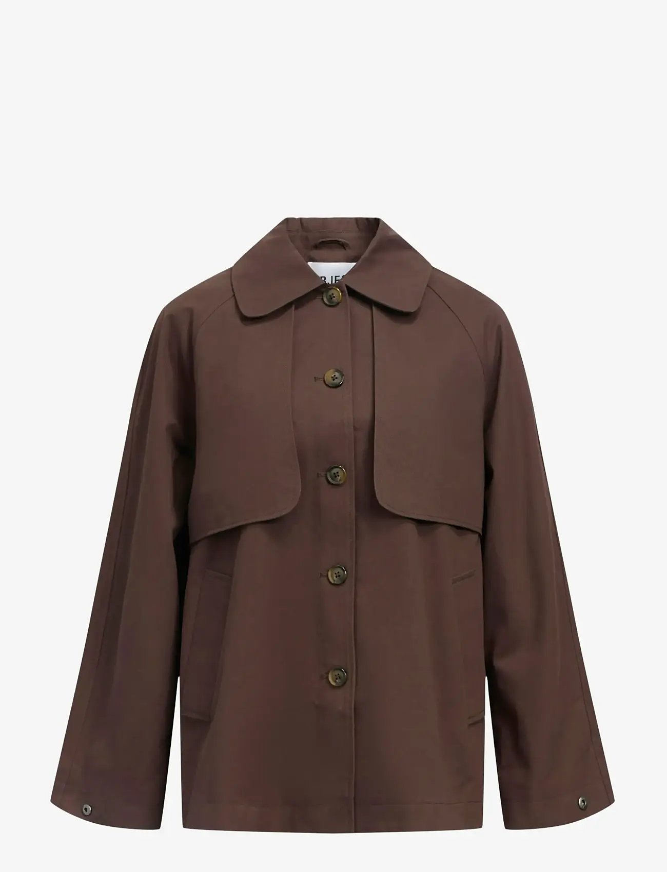 Object - OBJPAULA RE L/S TRENCH JACKET NOOS - forårsjakker - seal brown - 1