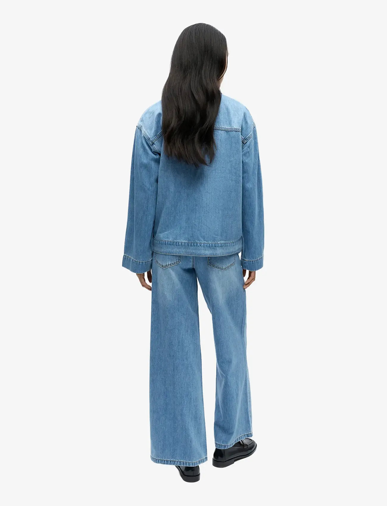 Object - OBJROSIE RE L/S OVERSHIRT NOOS - spring jackets - light blue denim - 2