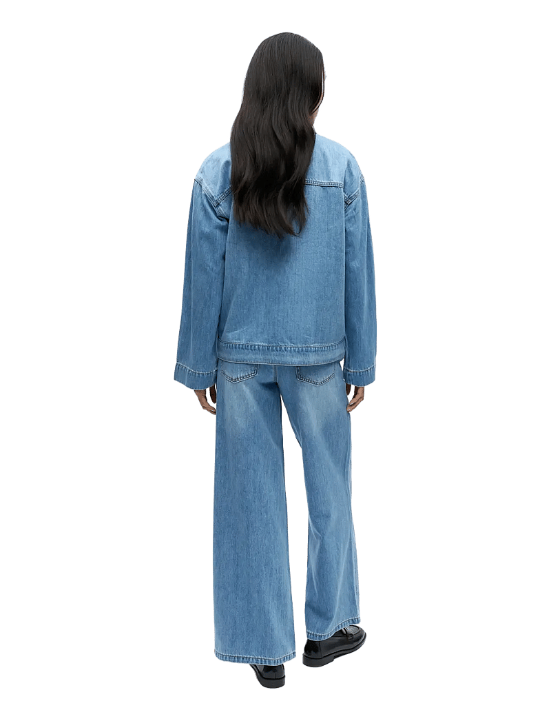 Object - OBJROSIE RE L/S OVERSHIRT NOOS - forårsjakker - light blue denim - 2