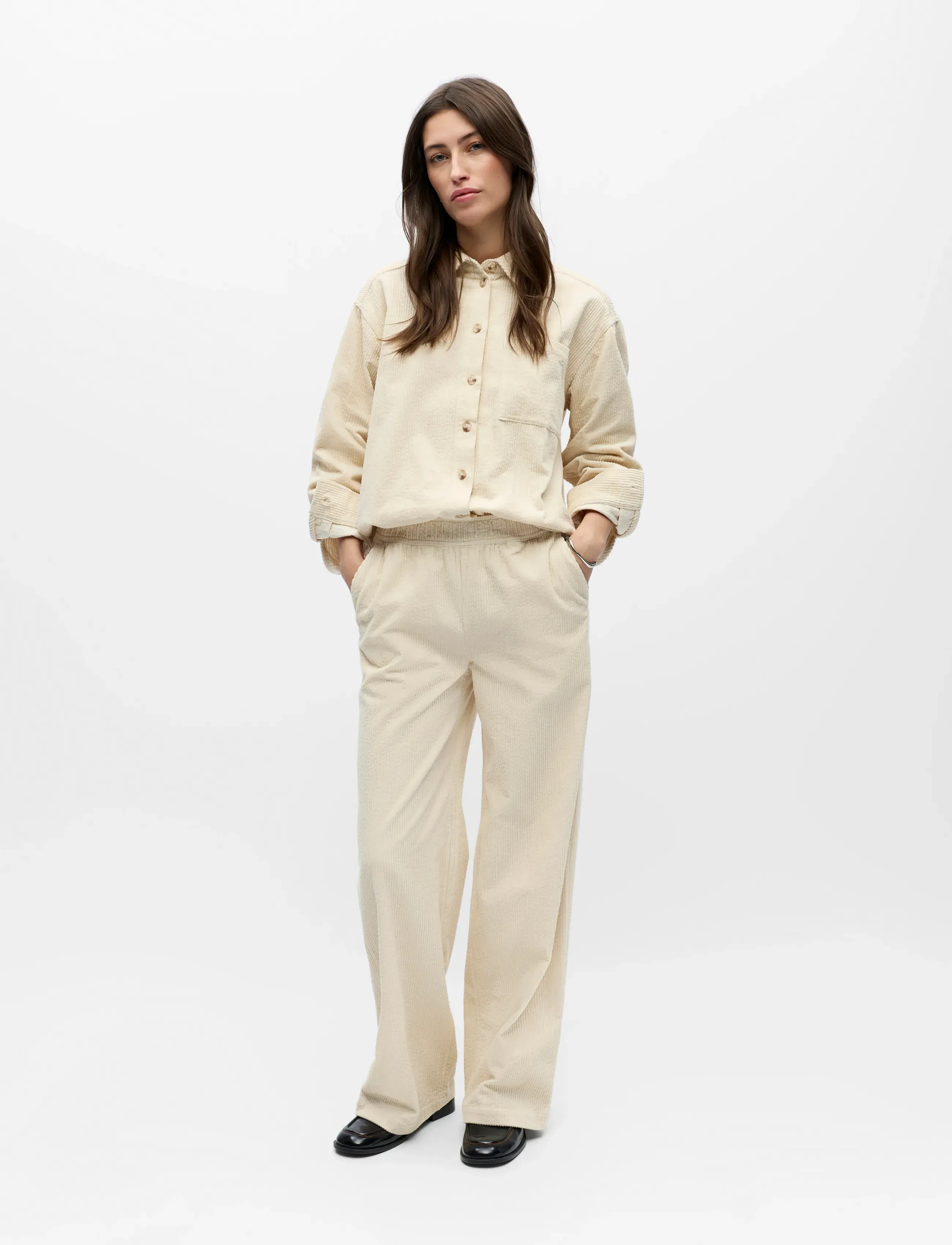 Object Objgala Mw Re Wide Pant Noos, Kvinder, Vide Ben Bukser, Cream, Str: 40 x 32