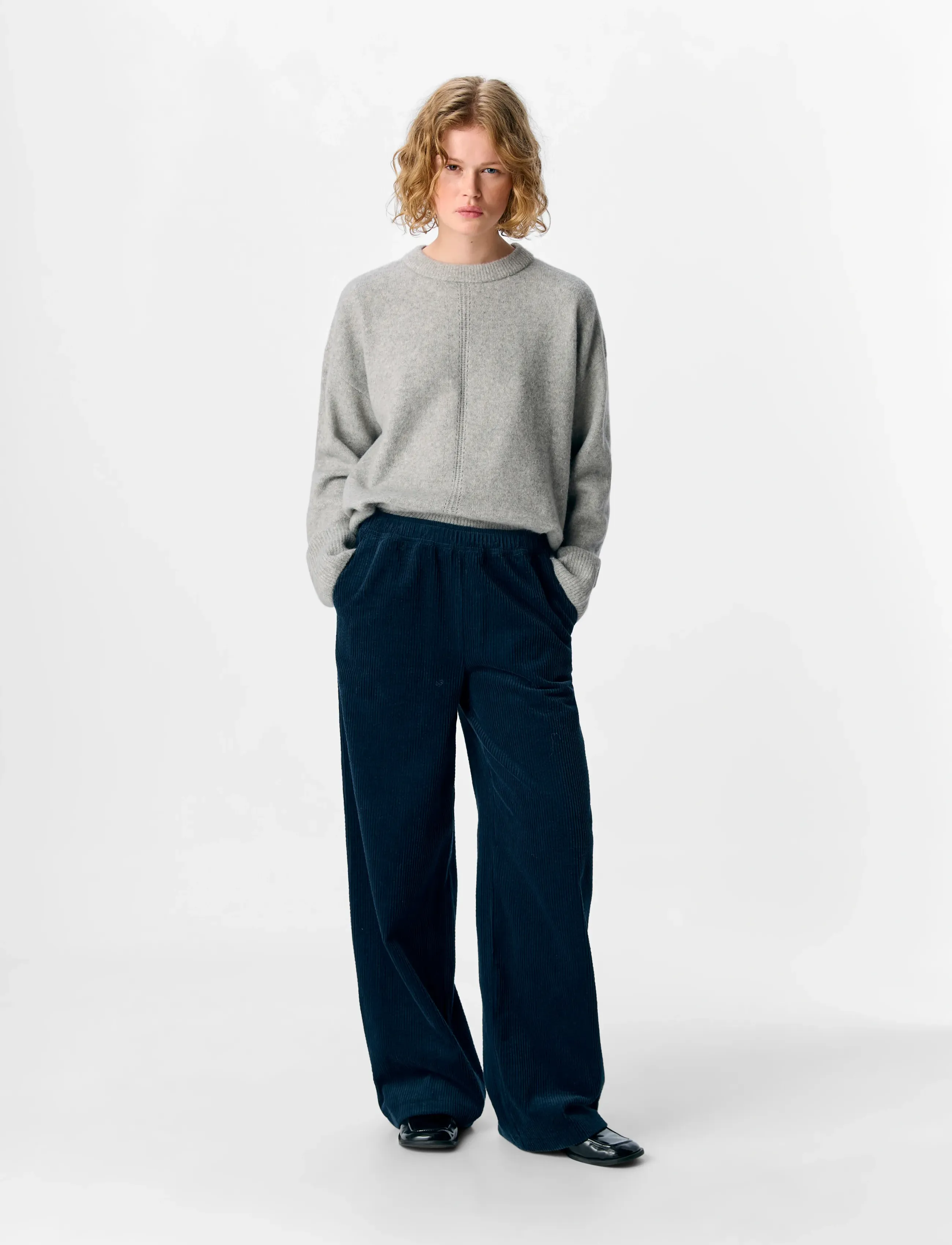 Object - OBJGALA MW RE WIDE PANT NOOS - laia säärega püksid - sky captain - 3