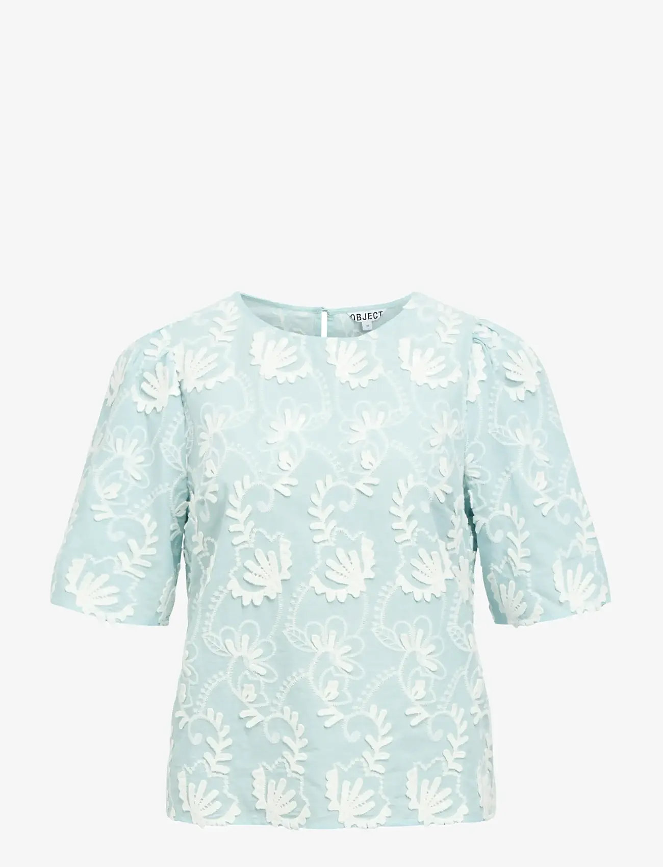 Object - OBJMYA 2/4 RE TOP NOOS - short-sleeved blouses - winter sky - 1