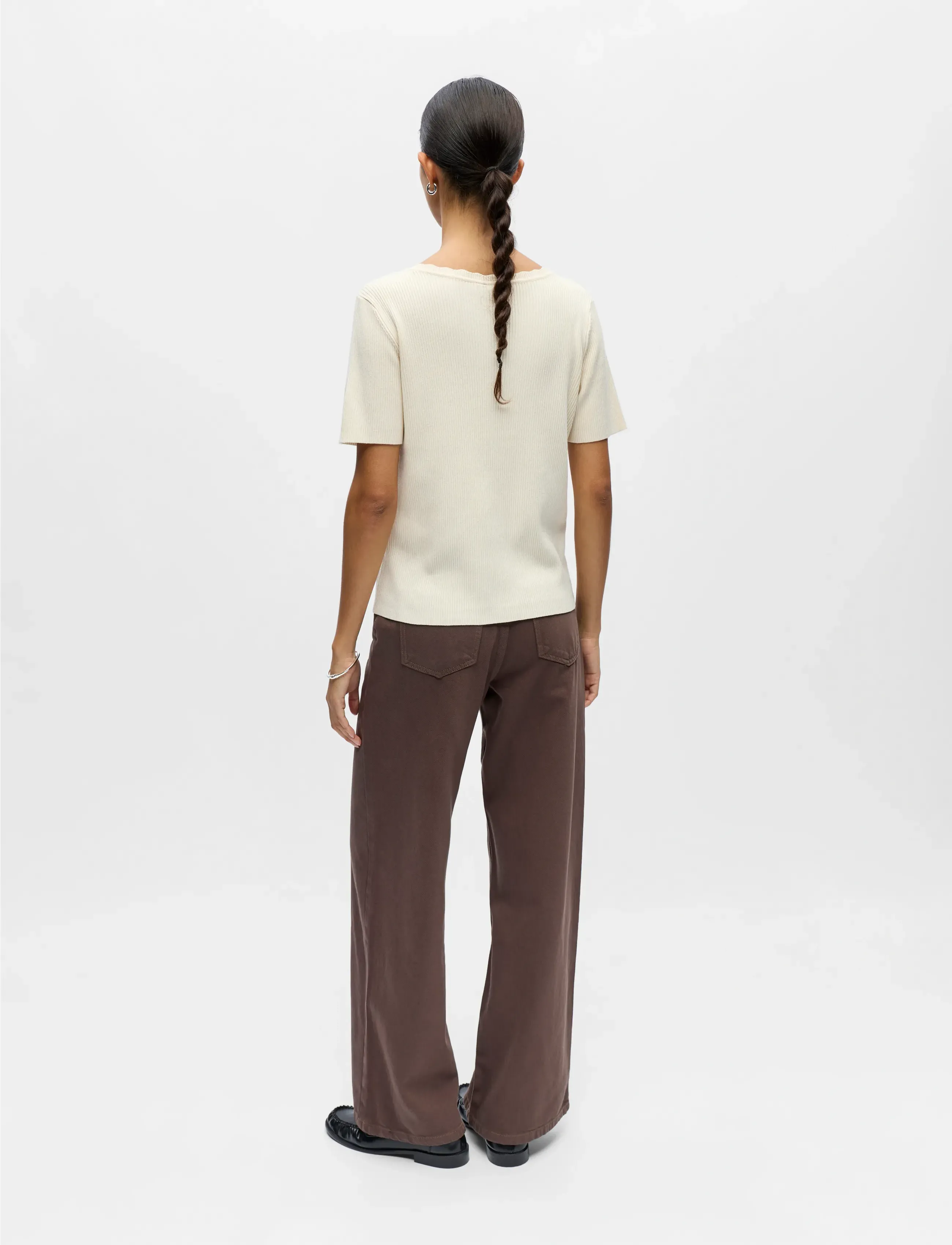 Object - OBJKELLY S/S RE V-NECK CARDIGAN NOOS - arkityyli - birch - 2