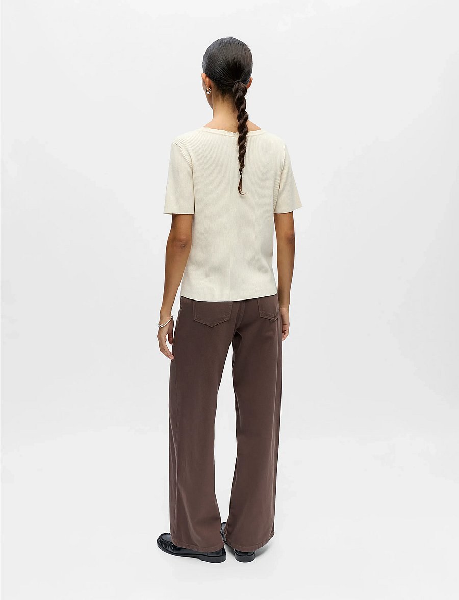 Object - OBJKELLY S/S RE V-NECK CARDIGAN NOOS - swetry rozpinane - birch - 2