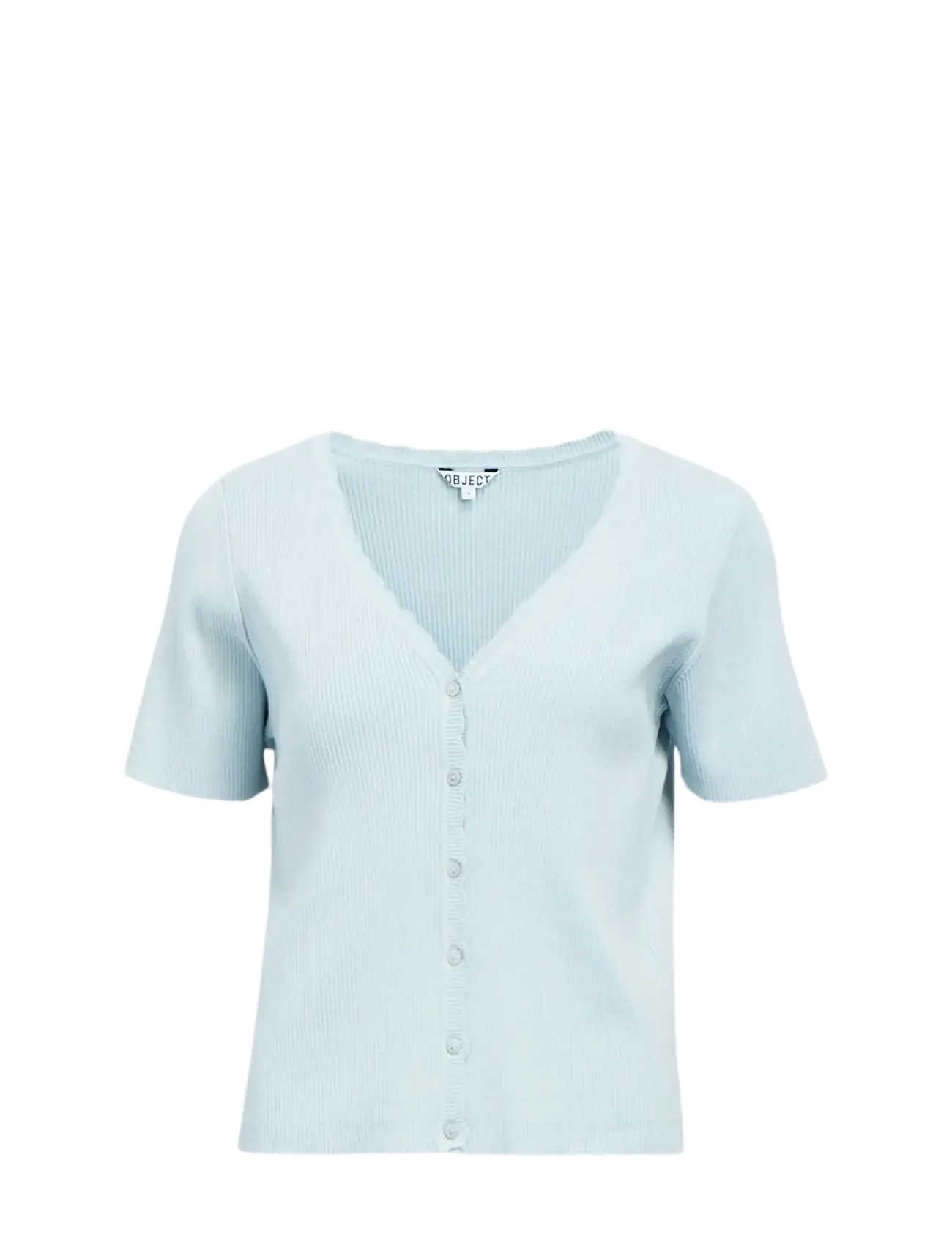 OBJECT Objkelly S/S Re V-Ausschnitt Cardigan Noos Blau - XS - Damen