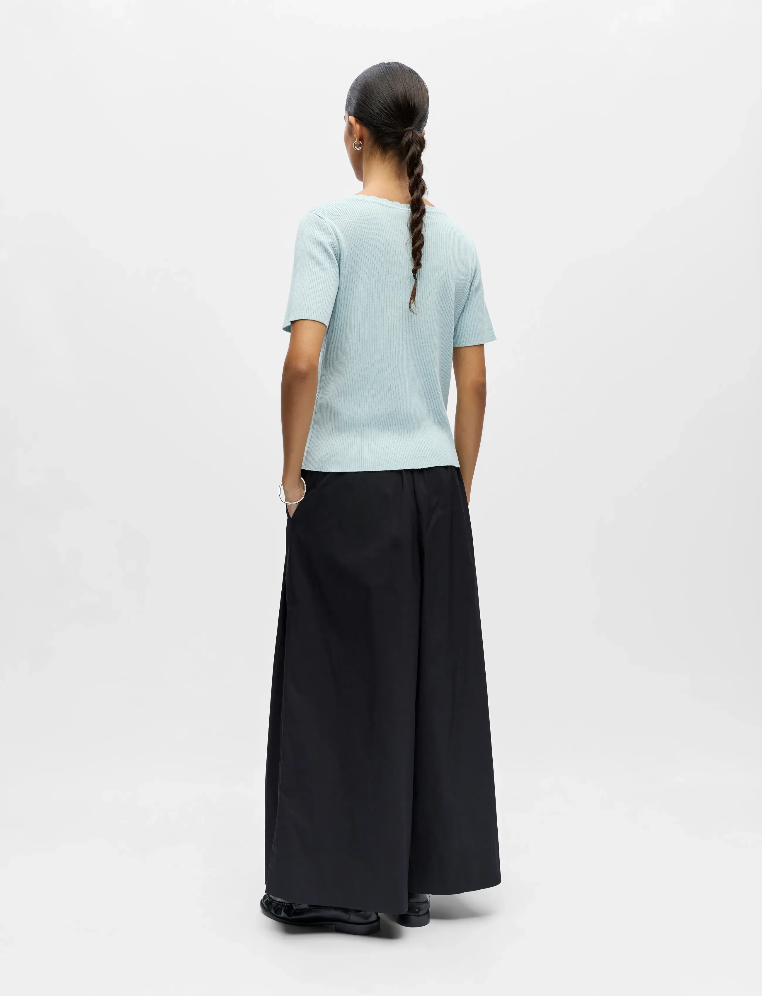Object - OBJKELLY S/S RE V-NECK CARDIGAN NOOS - koftor - winter sky - 2
