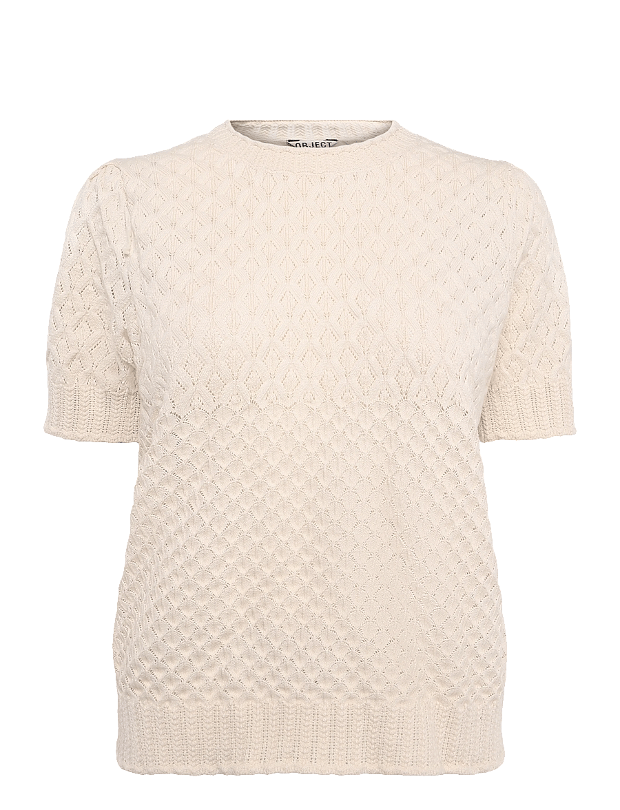 Object - OBJNOA S/S RE KNIT PULLOVER NOOS - jumpers - birch - 1