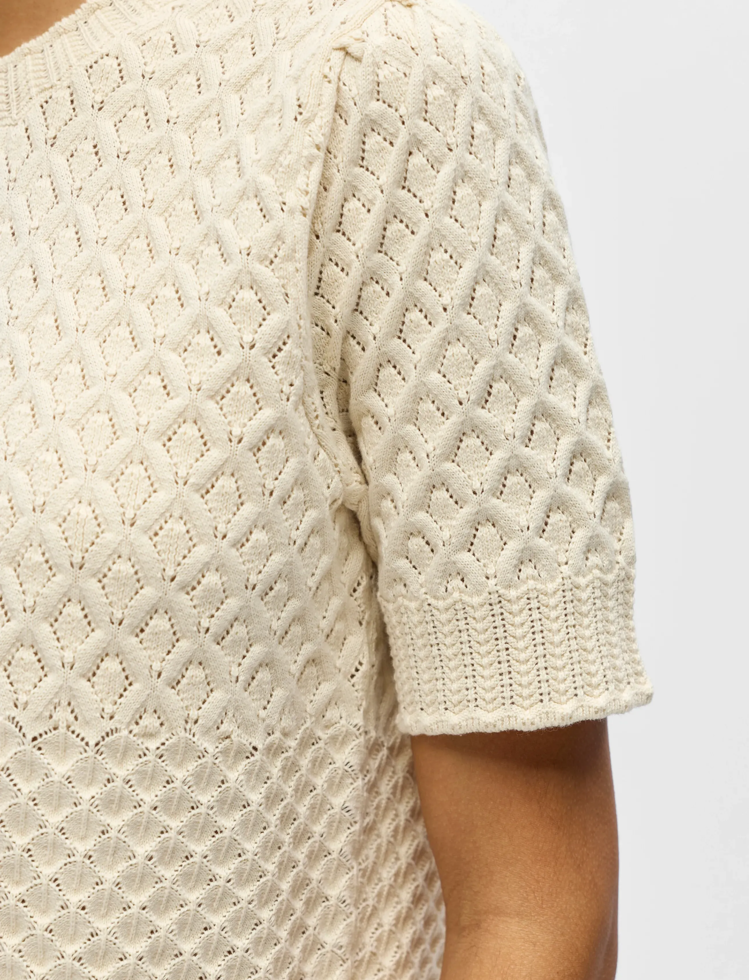 Object - OBJNOA S/S RE KNIT PULLOVER NOOS - jumpers - birch - 4