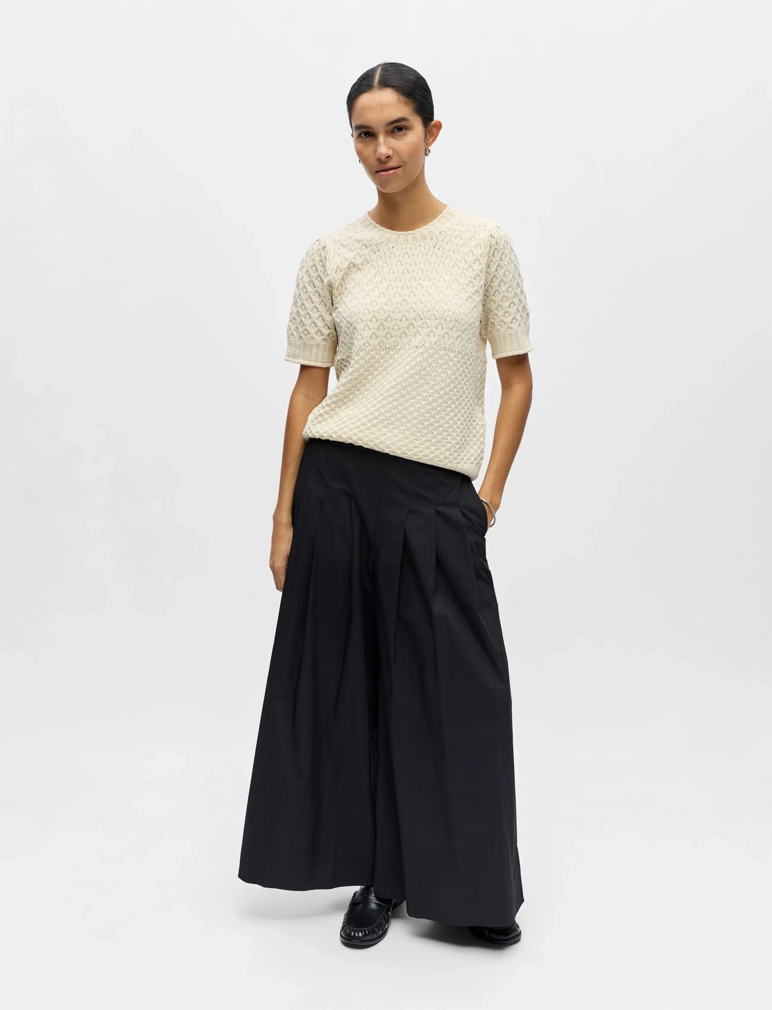 Object - OBJNOA S/S RE KNIT PULLOVER NOOS - jumpers - birch - 5