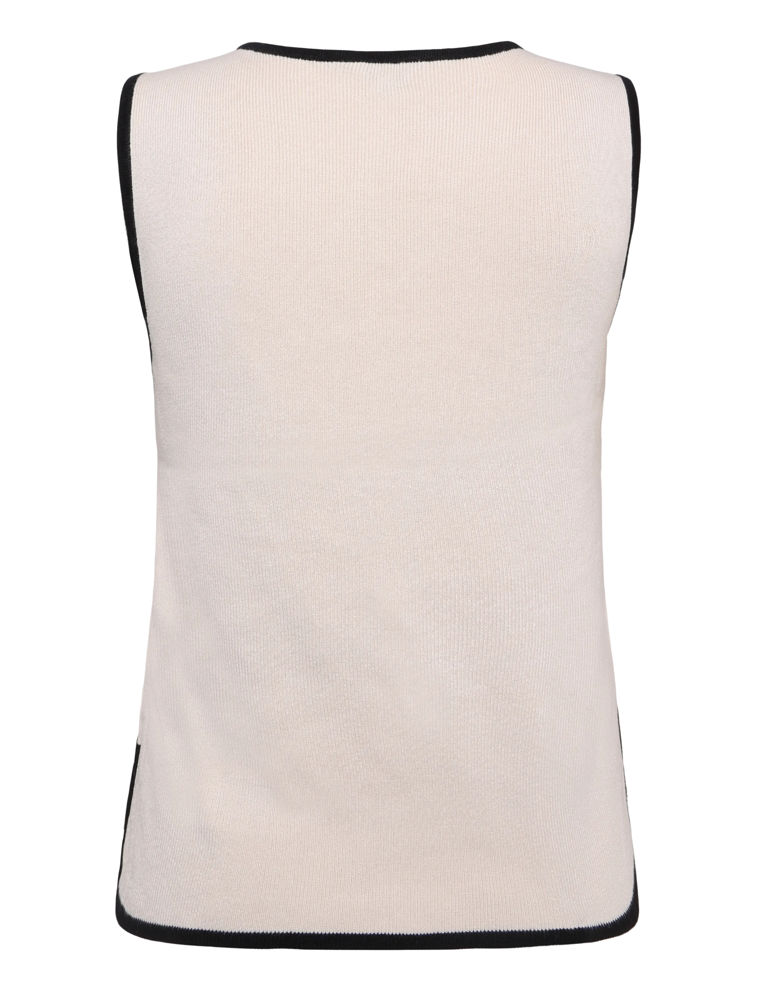 Object - OBJVIVA S/L RE V-NECK KNIT TOP NOOS - knitted vests - birch - 2