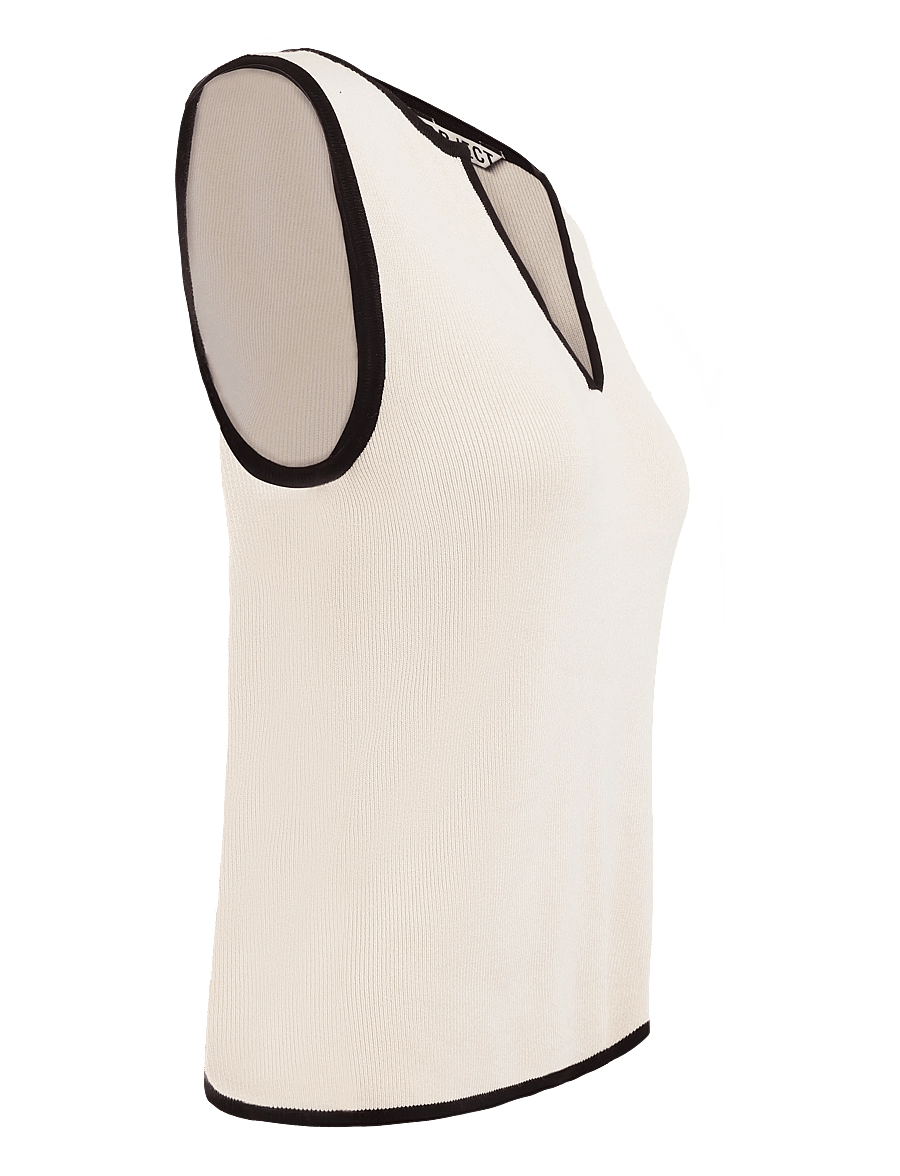 Object - OBJVIVA S/L RE V-NECK KNIT TOP NOOS - kootud vestid - birch - 4
